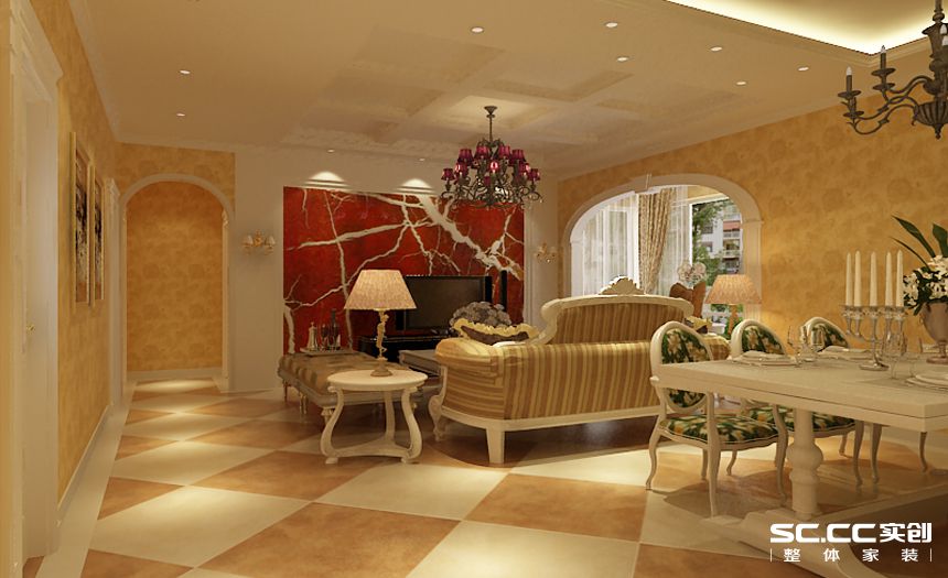 简约 欧式 三居 白领 收纳 80后 小资 客厅图片来自实创装饰百灵在低调奢华简欧风碧桂园的分享