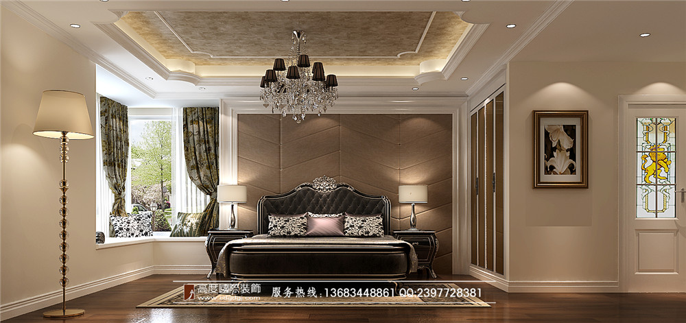 欧式风格 高度国际 装修设计 九龙仓御园 卧室图片来自成都高度国际在百合花园装修—成都高度国际的分享