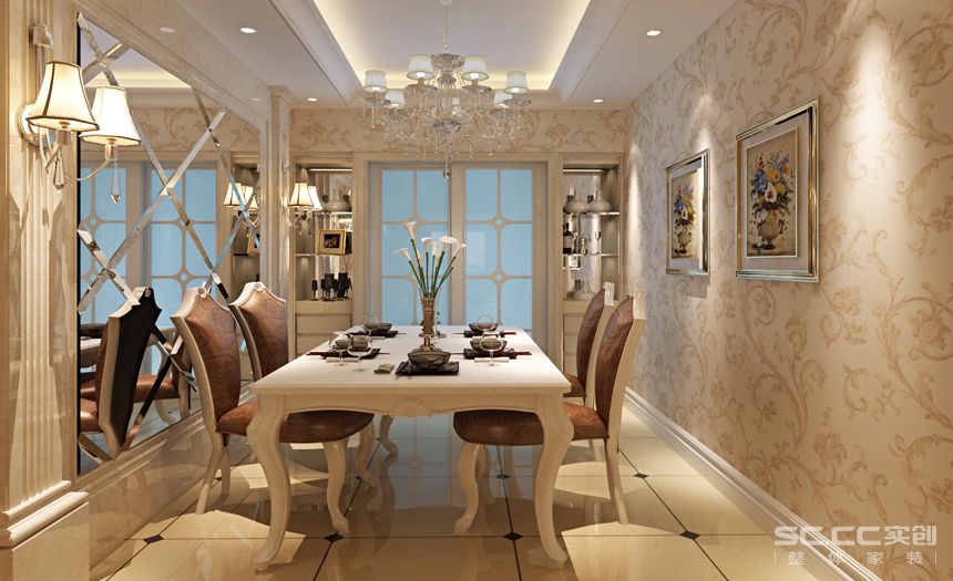 简约 欧式 三居 白领 收纳 80后 小资 餐厅图片来自实创装饰百灵在银领国际奢华典雅欧式风格的分享