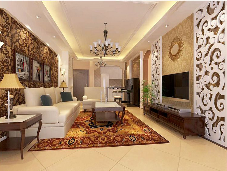 二居 美式 浪漫 客厅图片来自自然元素装饰在碧海名园美式风格装修案例的分享