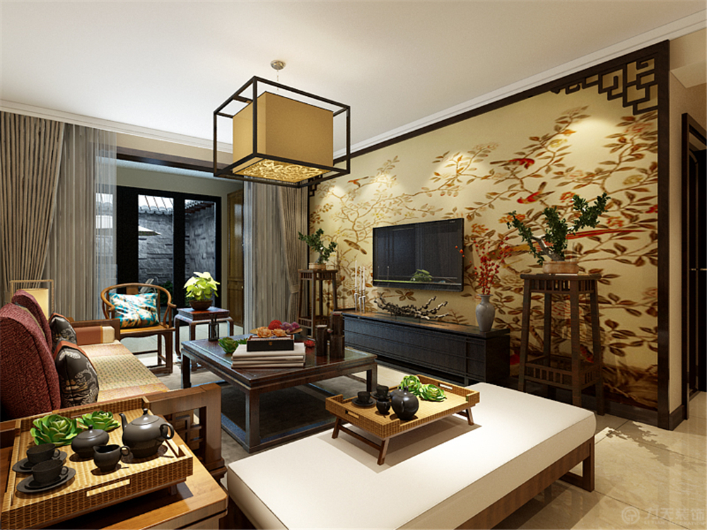 三居 中式 白领 收纳 80后 小资 客厅图片来自阳光放扉er在六纬路小区-100㎡-中式风格的分享