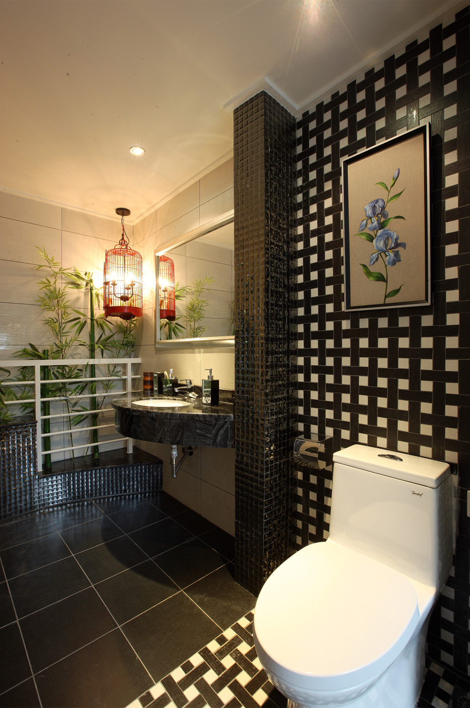 中式 沉稳 别墅 卫生间图片来自孟庆莹在中式风格之旭辉御锦的分享