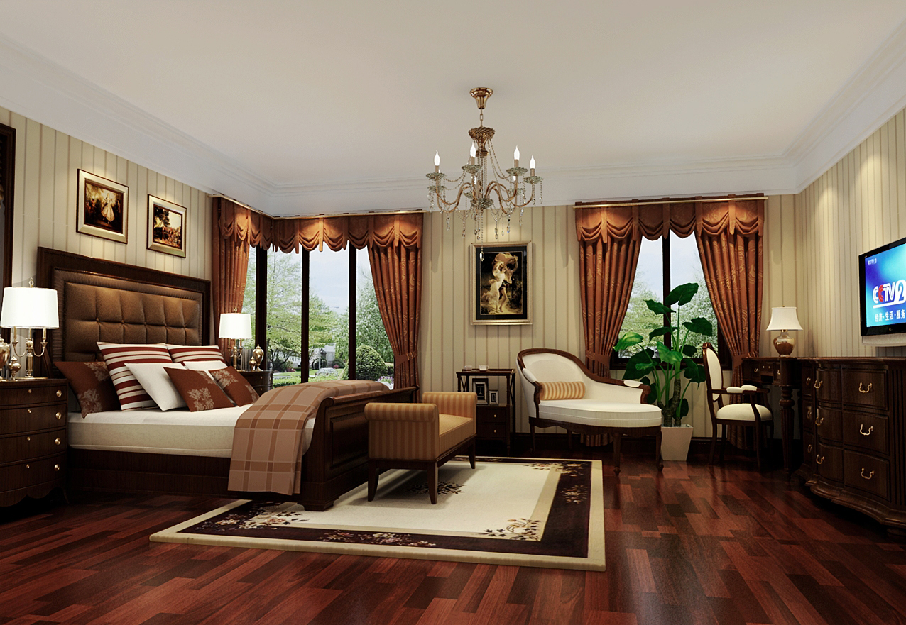 简约 欧式 别墅 度假别墅 卧室图片来自实创装饰上海公司在欧式风格度假别墅装修设计的分享