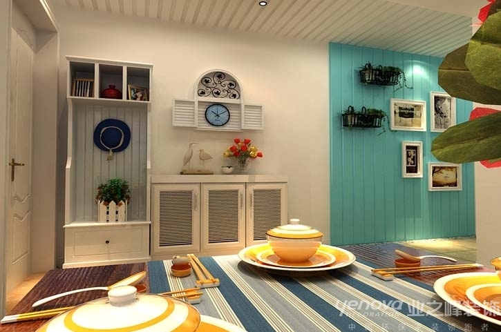 兰州业之峰 地中海风格 三居室装修 效果图 设计案例 餐厅图片来自兰州业之峰装饰公司在海的颜色的分享
