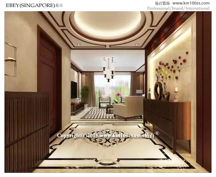 三居 80后 小资 白领 客厅图片来自昆明易百装饰-km100zs在中洲阳光新中式风格的分享