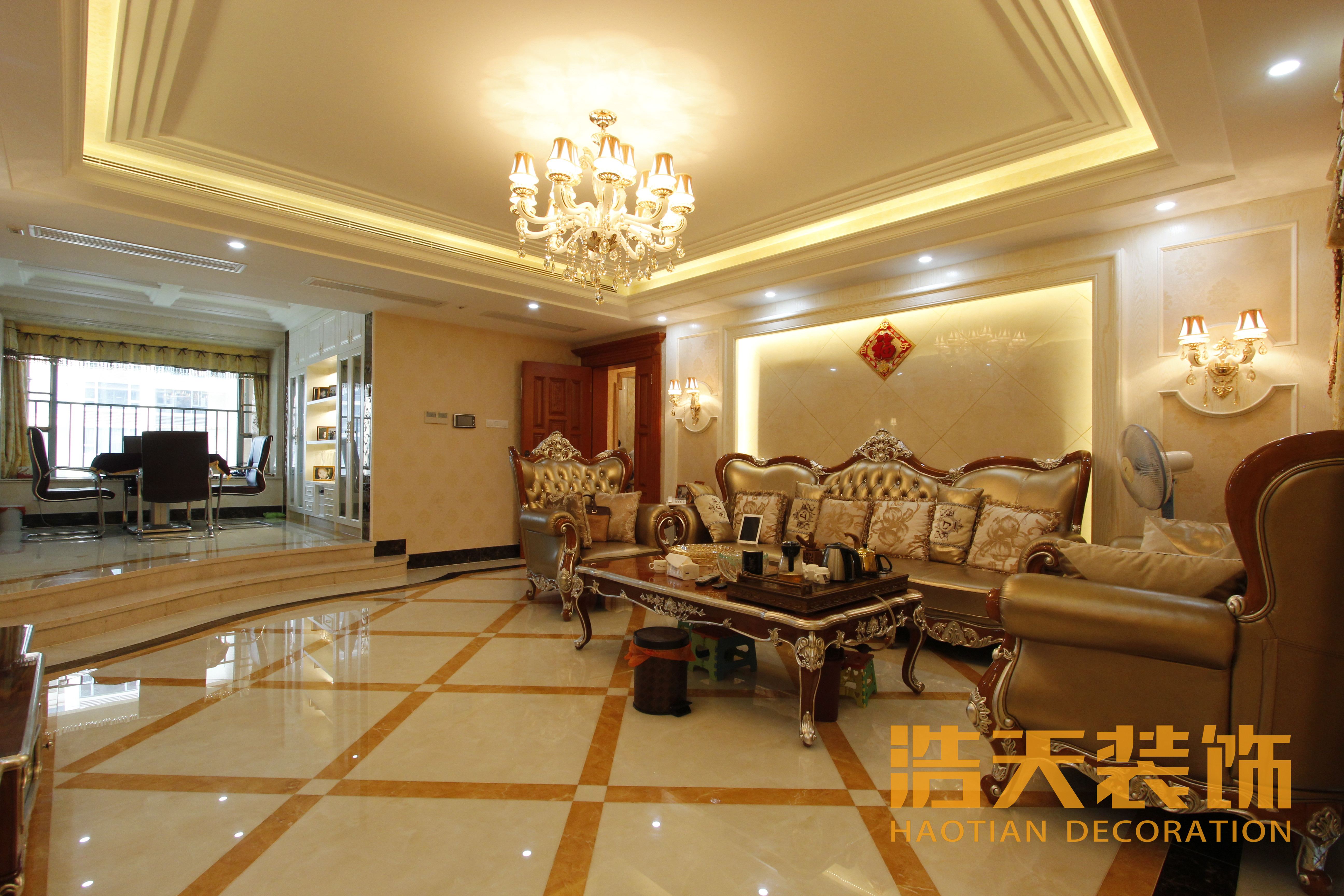 客厅图片来自深圳市浩天装饰在幸福城~黄女士的分享