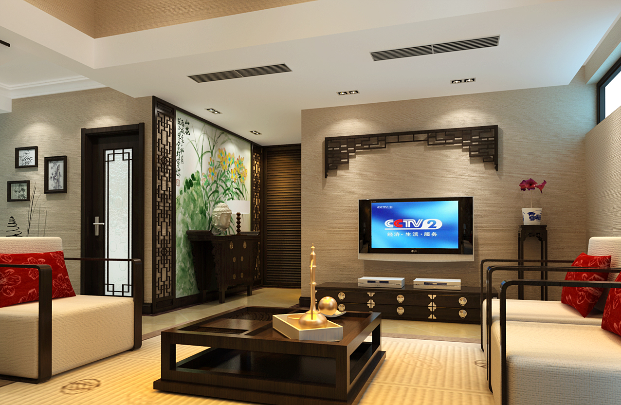 简约 中式 别墅 客厅图片来自实创装饰上海公司在用简约打造高贵典雅的空间感的分享