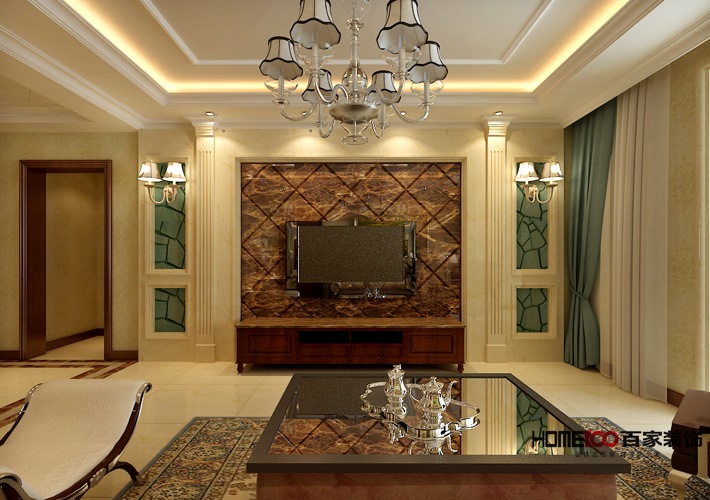 客厅图片来自百家装饰杨乐乐在和泓国际150简欧风格的分享