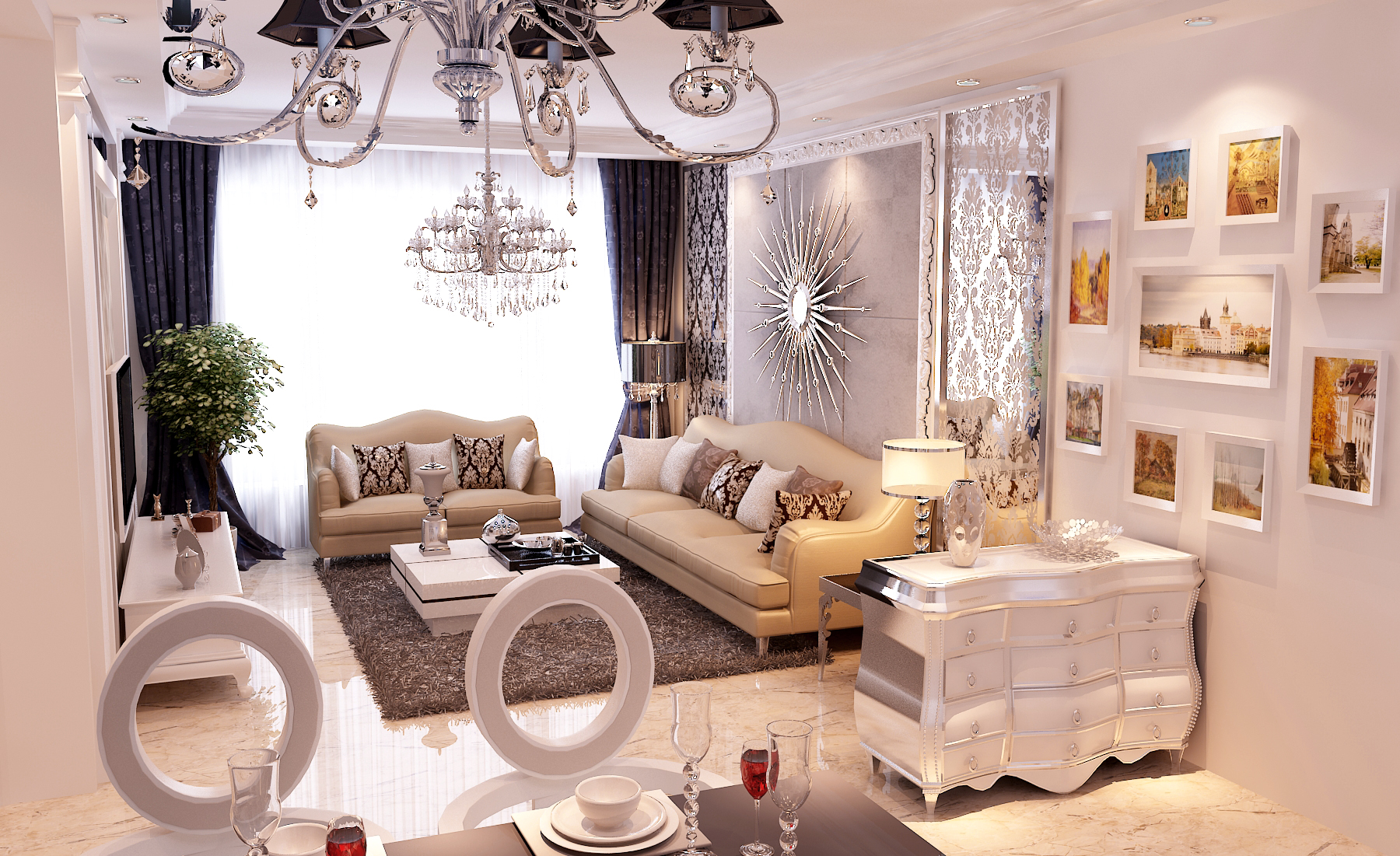 客厅图片来自百家装饰-小李在中海城塞尚89平欧式风格的分享