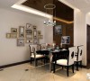 餐厅设计：
餐厅设计与客厅是延续统一，在家具设计上使用现代简约的搭配，营造都市浪漫情怀。