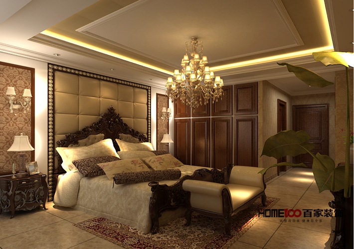 美式 别墅 白领 小资 卧室图片来自百家装饰杨乐乐在中海盛京府 240平美式风格的分享