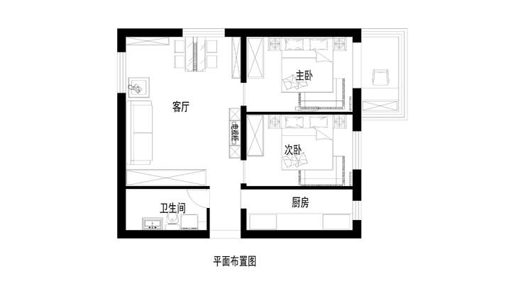 實創688 戶型圖圖片來自實創裝飾都琳在定福莊現代簡約風格設計案例