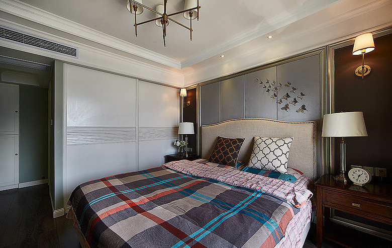 卧室图片来自家装大管家在清新文艺 120平简约美式舒适3居的分享