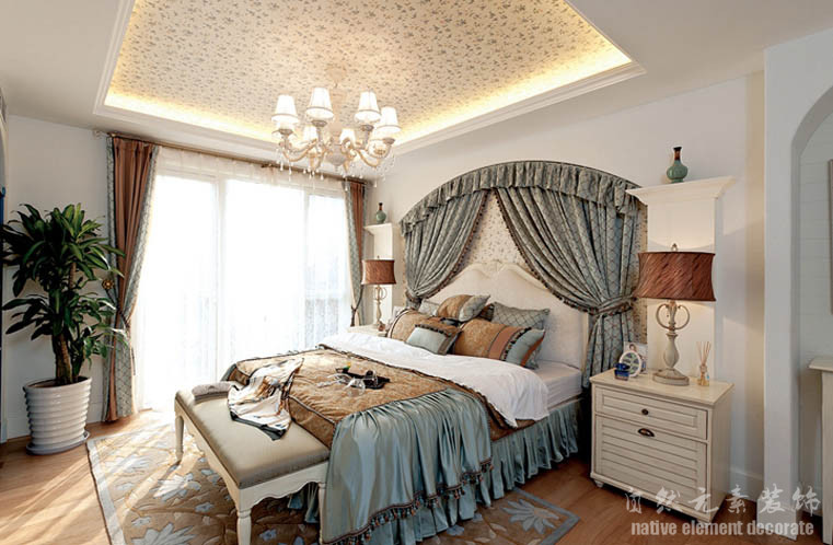 卧室图片来自自然元素装饰在缤纷世界花园地中海装修案例的分享