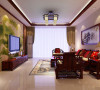 客厅的整体设计效果展示，客厅整体元素的把控是一套装修风格的重点之笔，中式的家居环境讲究古典美和风水上的布局。