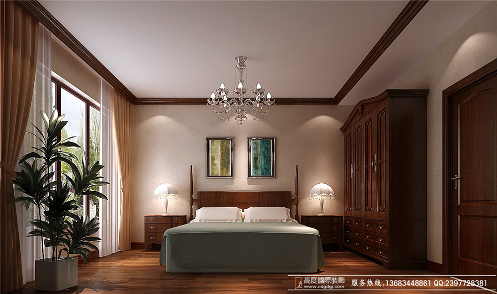 新中式 养老 四居 高度国际 卧室图片来自成都高度国际在新中式时尚居 高度国际 180㎡的分享
