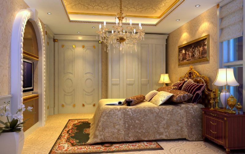 卧室图片来自峰上大宅装饰长沙在龙湖湘风原著-简欧风格的分享
