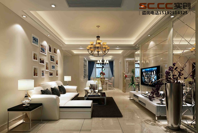 现代 欧式 三居室 温馨 客厅图片来自快乐彩在青岛实创装饰适园雅居152平的分享