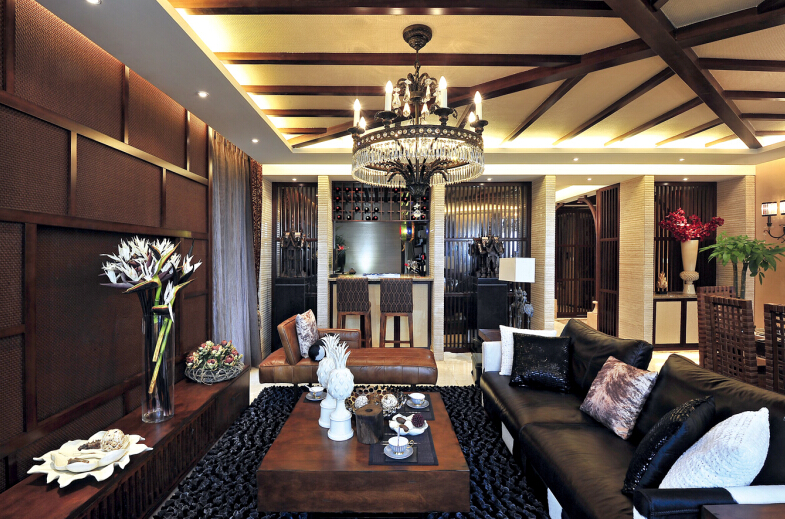 中式 客厅图片来自紫禁尚品设计师李擎在领袖翡翠山中式风格案例的分享