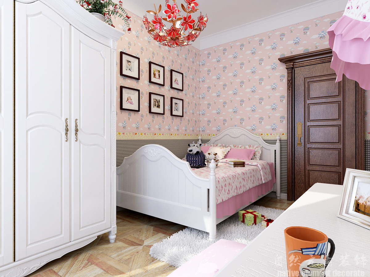 山海津 美式 四居 卧室图片来自自然元素装饰在山海津美式风格装修案例的分享