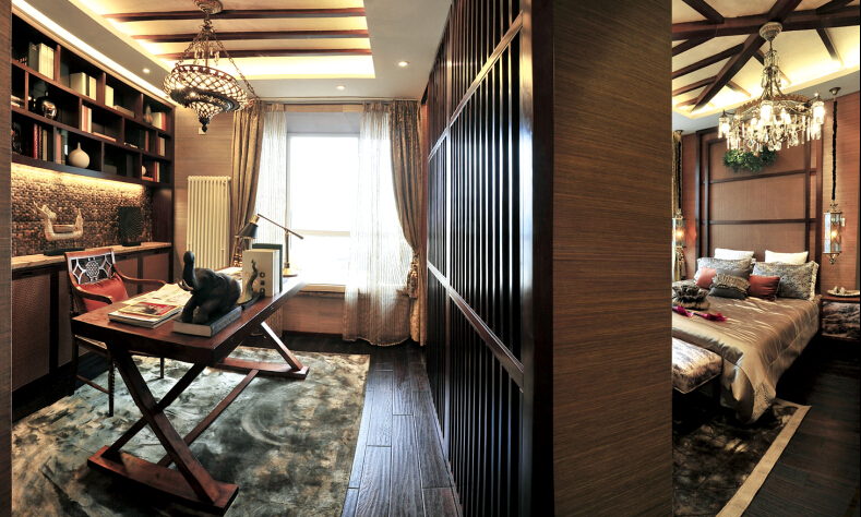 中式 书房图片来自紫禁尚品设计师李擎在领袖翡翠山中式风格案例的分享