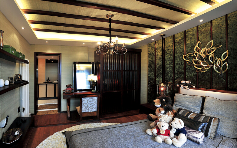 中式 卧室图片来自紫禁尚品设计师李擎在领袖翡翠山中式风格案例的分享