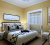 卧室的设计依然是以简单的造型为主，床的背景墙以一副现代画为衬托，有层次有立体感。