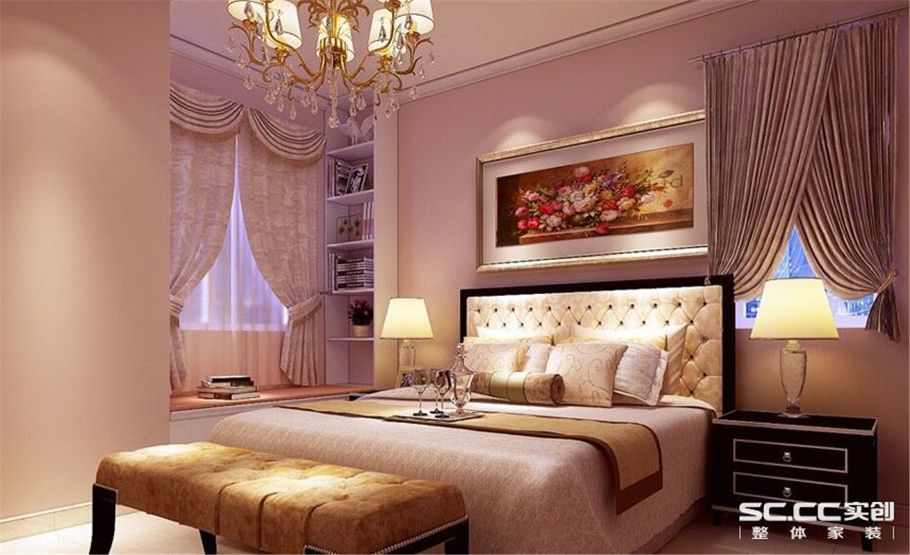 圣提亚纳 美式 三居 家装 整体 卧室图片来自郑州实创装饰啊静在财信圣提亚纳140平美式三居的分享