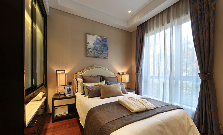 卧室图片来自家装大管家在125平典雅新中式 感受恬静生活的分享