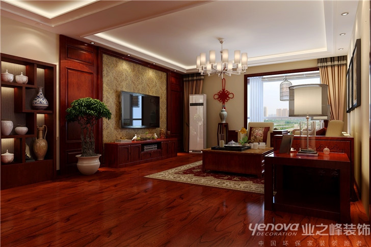 客厅 现代 中式 收纳图片来自太原业之峰诺华装饰杨丽茹在信合家园的分享