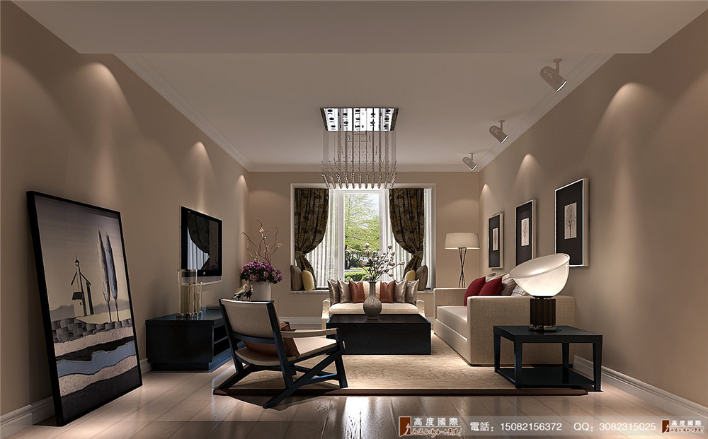 客厅图片来自成都高端别墅装修瑞瑞在现代简约风格案例.高度国际装饰的分享