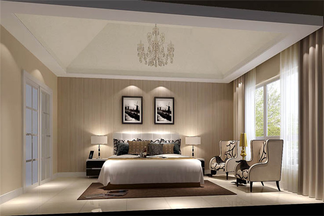 现代简约 四居 花园洋房 高度国际 卧室图片来自高度国际姚吉智在鲁能七号院 170坪现代简约风格的分享