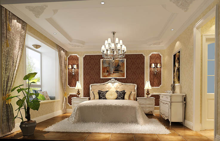 卧室图片来自高度国际装饰宋增会在山语城138㎡简欧的分享