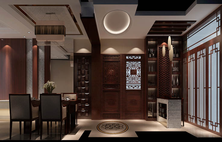 新中式 二居 白领 小资 高度国际 餐厅图片来自高度国际姚吉智在中景江山赋 97坪 新中式风格的分享