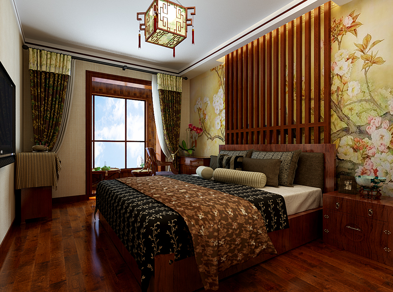二居 天海誉天下 石家庄 中式风格 卧室图片来自乐豪斯装饰张洪博在现代苏式风的分享