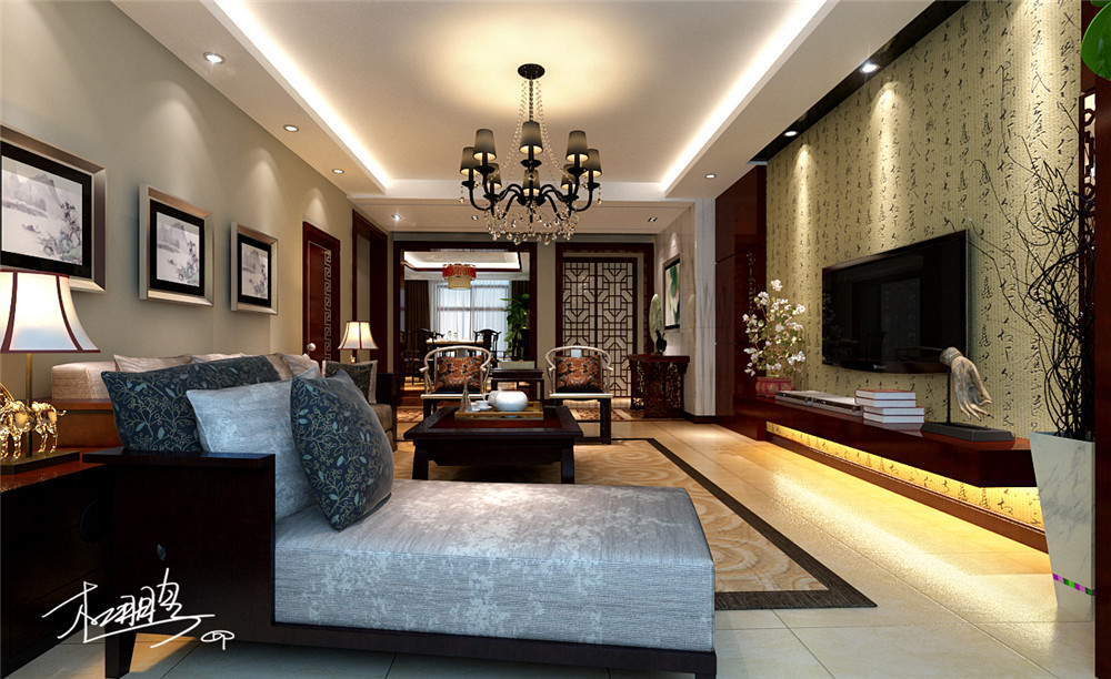 混搭 白领 收纳 80后 小资 客厅图片来自实创装饰完美家装在悦泽苑160平中式古典风格案例的分享