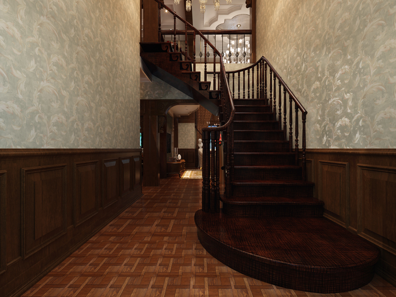 四居 跃层 洋房 十里洋房 楼梯图片来自乐豪斯装饰张洪博在十里洋房“美式风”的分享