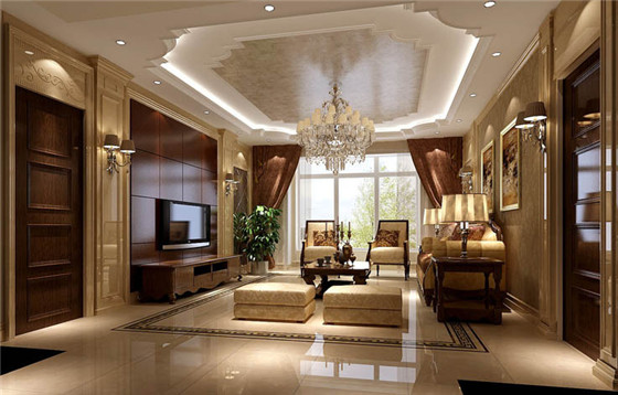 日升装饰 客厅图片来自装修设计芳芳在汉城壹号180平三居的分享