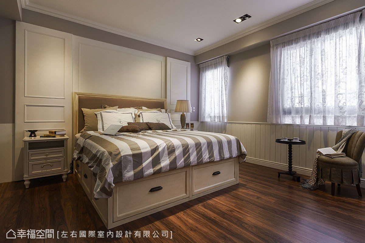 美式 简约 三居 白领 卧室图片来自幸福空间在300平 原色温润 美式风情大宅的分享