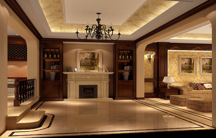 美式 别墅 五室 高度国际 楼梯图片来自高度国际姚吉智在天竺新新家园 380坪 美式风格的分享