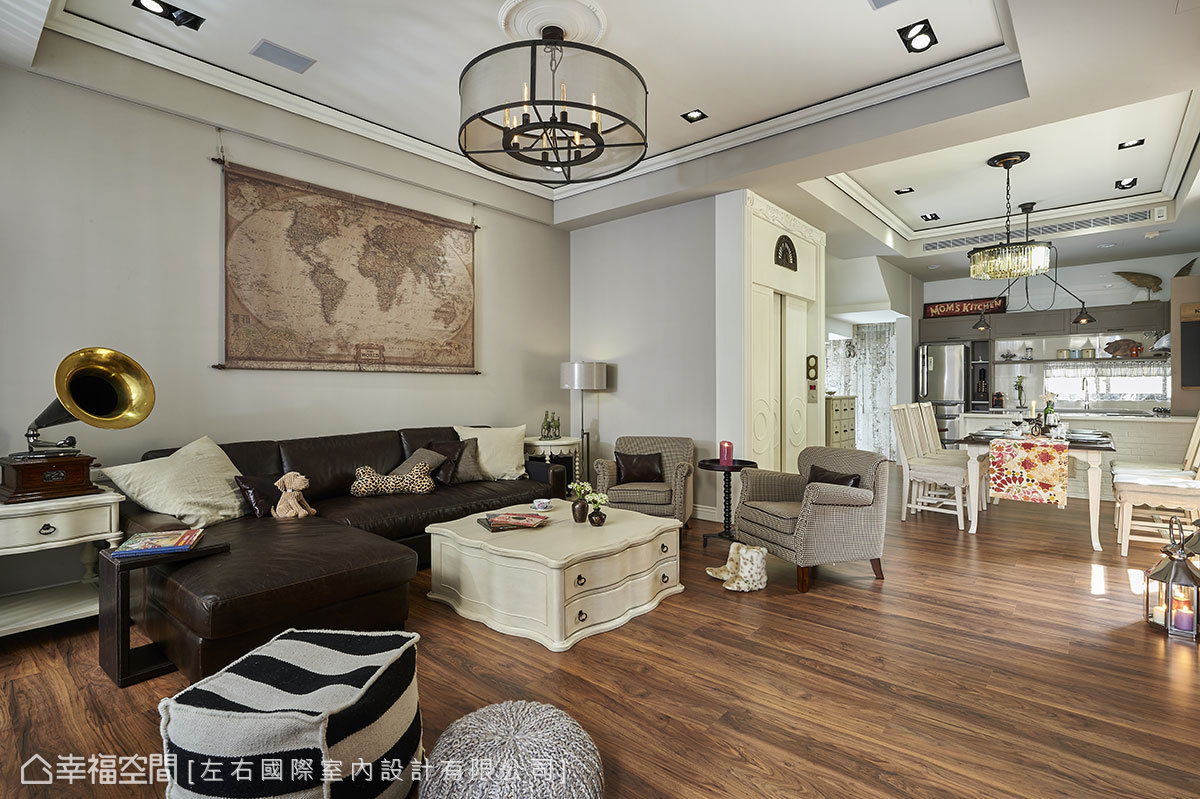 美式 简约 三居 白领 客厅图片来自幸福空间在300平 原色温润 美式风情大宅的分享