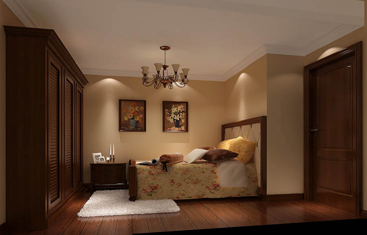 简约美式 一居 平层 高度国际 卧室图片来自高度国际姚吉智在静馨佳苑 50坪 简约美式风格的分享