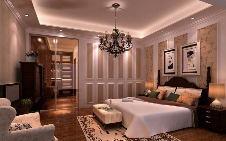 欧式 三居 白领 收纳 旧房改造 80后 实创 金地自在城 卧室图片来自上海实创-装修设计效果图在上海金地自在城130平米欧式风格的分享