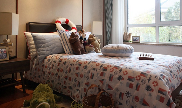 卧室图片来自佰辰生活装饰在两室一厅90平混搭尽显时尚大气的分享