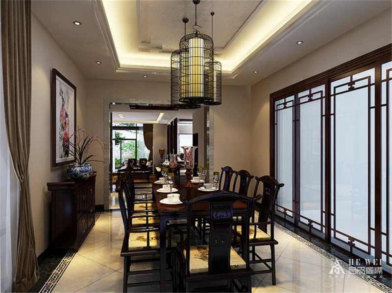 传统家具 格调高雅 朴素优美 精雕细琢 花鸟、鱼虫 餐厅图片来自北京精诚兴业装饰公司在优山美地的分享
