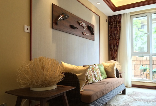 客厅图片来自佰辰生活装饰在两室一厅90平混搭尽显时尚大气的分享