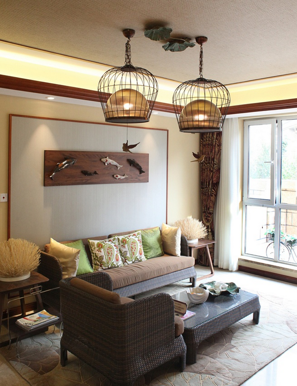 客厅图片来自佰辰生活装饰在两室一厅90平混搭尽显时尚大气的分享