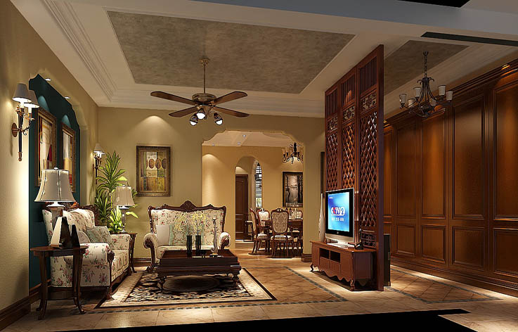 欧式 叠下别墅 高度国际 客厅图片来自高度国际姚吉智在中海尚湖世家 295坪 欧式风格的分享