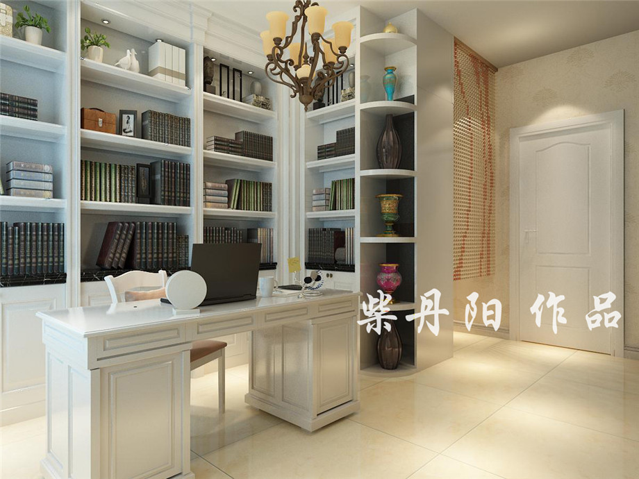书房图片来自天津生活家健康整体家装在美式田园风格的分享