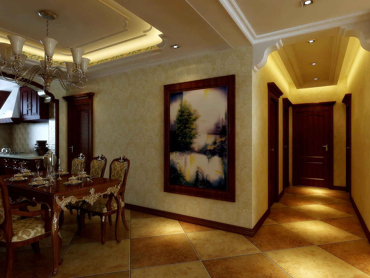 欧式 四居 依云首府 家居 餐厅图片来自百家设计小刘在依云首府165平欧式风格半包8.2万的分享